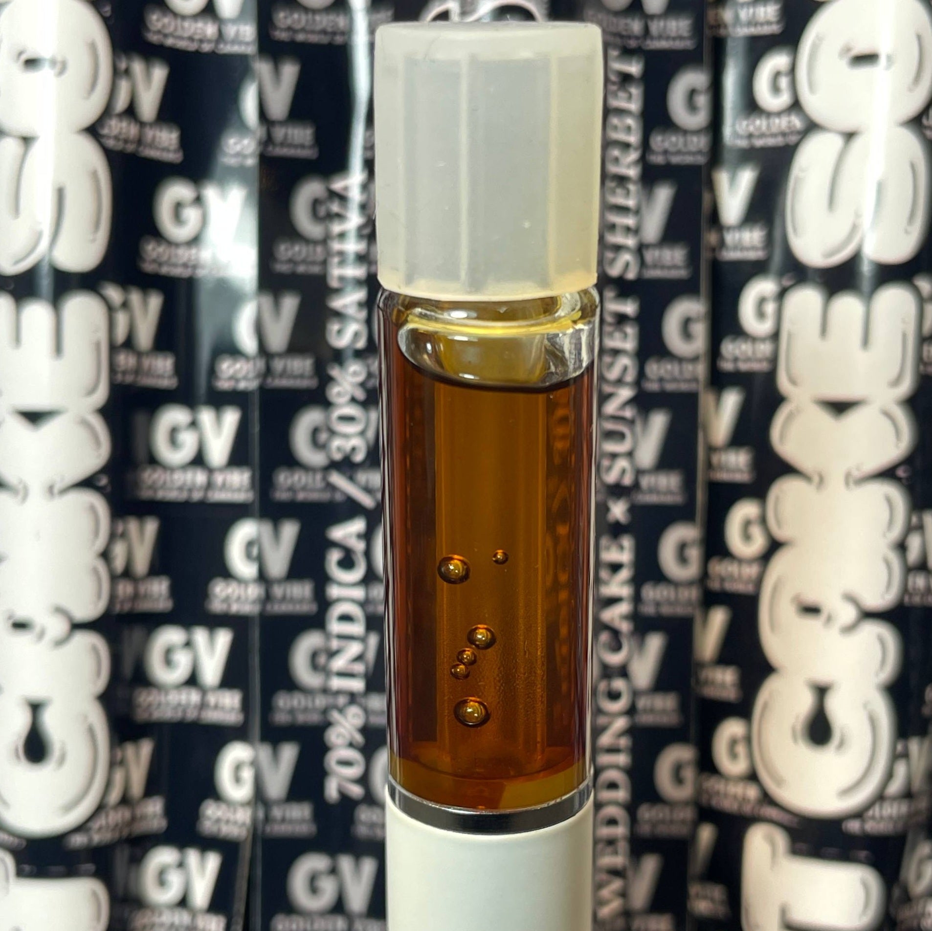 Image of VAPE FULL GLASS - 1G LIVE ROSIN - SHORT CAKE SODA (1000MG Δ-9 THC)