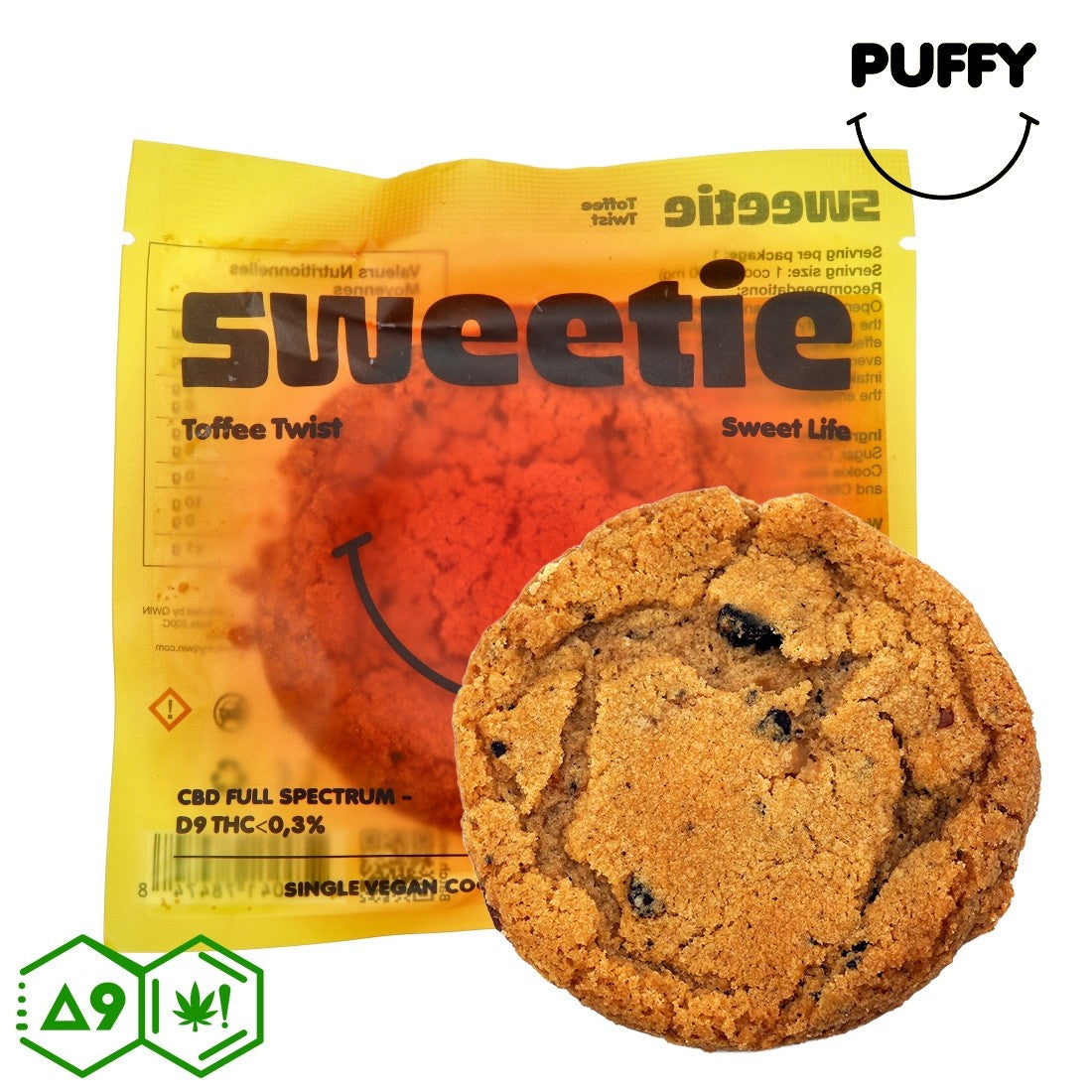 Image of COOKIES SWEETIE (50MG Δ-9 THC AND 50MG CBD) 3 FLAVORS TO CHOOSE FROM